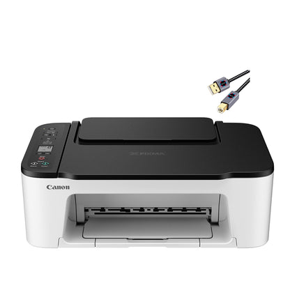 Canon PIXMA 3522 Series All-in-One Color Inkjet Printer I Print Copy Scan I Mobile Printing I Wireless I 1.5" Segment LCD I 50 Sheets Paper Tray I 4800 x 1200 dpi, Printer Cable