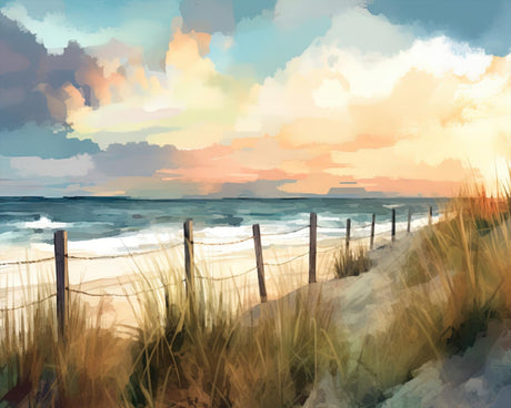TUMOVO Paint by Numbers for Adults and Kids Summer Landscape with Sea DIY Paint by Number Oil Paintings Arts and Crafts Paint by Numbers Kits Acrylic Painting Home Decoration 16 x 20 Inch TUMOVO