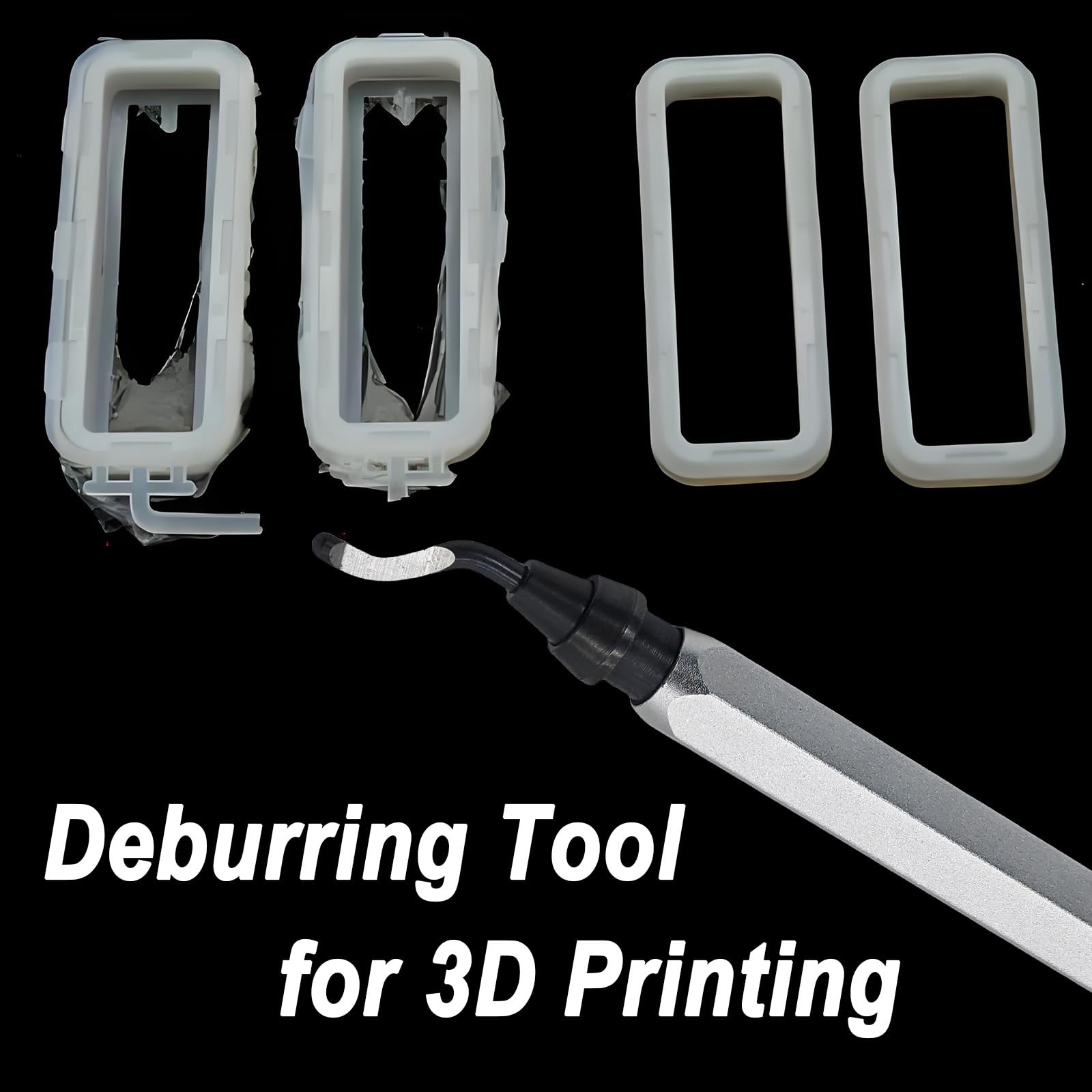 Atdcoek Swivel Deburring Tool with 10 Extra High Speed Steel Blades, Deburring Tool for Metal, Resin, PVC Pipes, Copper Pipe, Plastic - Deburring Tool 3D Printing, Burr Reamer Tool - WoodArtSupply