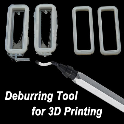 Atdcoek Swivel Deburring Tool with 10 Extra High Speed Steel Blades, Deburring Tool for Metal, Resin, PVC Pipes, Copper Pipe, Plastic - Deburring Tool 3D Printing, Burr Reamer Tool - WoodArtSupply