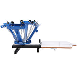 VEVOR Screen Printing Machine, 4 Color 1 Station 360° Rotable Silk Screen Printing Press, 21.2x17.7in / 54x45cm Screen Printing Press, Double-Layer Positioning Pallet for T-Shirt DIY Printing VEVOR