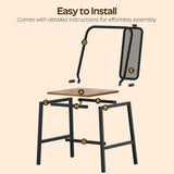 YATINEY Dining Chairs Set of 4, Wooden Kitchen Chairs, Farmhouse Dining Chairs with Back Support, for Living Room, Kitchen, Rustic Brown and Black CY01L4BRN1 YATINEY