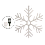 Alpine Corporation 24"H Indoor/Outdoor Hanging Snowflake Decoration with LED Lights Alpine Corporation
