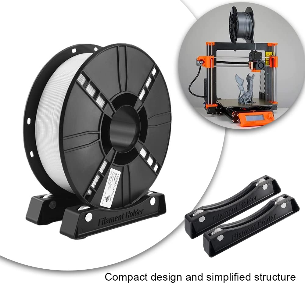 CCMTangHong 3D Printer Filament Spool Holder Adjustable 3D Printer Spool Holder Fits All Spools of Any Size and All Filament Types (1Set) - WoodArtSupply