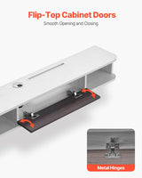 VEVOR Floating TV Stand, 47 in Wall Mount Entertainment Center with Cable Hole, Modern Floating TV Shelf with Storage Cabinet, Particle Board Console for DVD Player, Cable Box, Game Console, White VEVOR