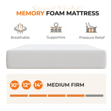 Sweetnight 12 Inch Queen Mattress in a Box for Comfort Sleep & Pressure Relief, CertiPUR-US Certified Queen Size Mattresses Medium Firm Memory Foam for Back Pain Sweetnight