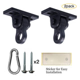 ABUSA Heavy Duty Black Swing Hangers Screws Bolts Included Over 5000 lb Capacity Playground Porch Yoga Seat Trapeze Wooden Sets Indoor Outdoor 2 Pack ABUSA