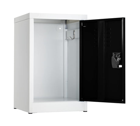 AdirOffice Kids Steel Metal Storage Locker - Heavy Duty Storage Organizer with Key and Hanging Rods - Ideal for Home, Gym & School - (24 in 1 Door, Black) AdirOffice