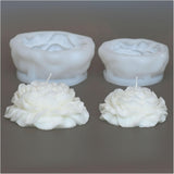2 Pack 3.14 inch Peony Candle Molds Set - Large & Medium 2.55inch Silicone Mold for Soap Candle Making, 3D Flower Reusable Silicone Molds(Peony 2 Pack) Giliger