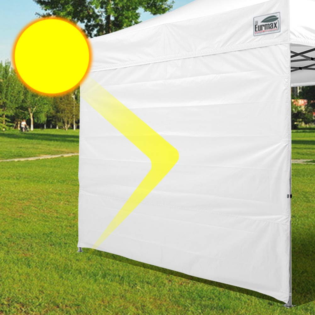 Eurmax USA Instant Canopy SunWall Tent Sidewalls for 10x10 Pop Up Canopy Tent,1 Pack Sidewall Only (White) Eurmax