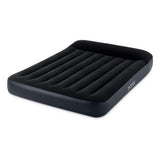 Intex 64147ED Dura-Beam Standard Pillow Rest Air Mattress: Fiber-Tech – Full Size – Built-in Electric Pump – 10in Bed Height – 600lb Weight Capacity Intex