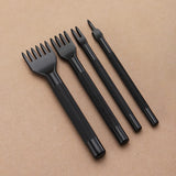 Ldirect Leather Punch 6mm Stainless Steel DIY Leather Hole Tool Kit (4, 2, 4, 6 Prong) Ldirect