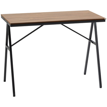 HOMCOM Rustic Industrial Counter Height Bar Table with Steel Frame for Kitchen and Dining Room