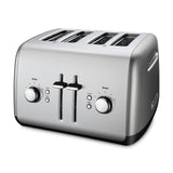 KitchenAid 4-Slice Toaster with Manual High-Lift Lever - KMT4115, Contour Silver KitchenAid