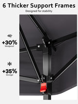 Pop Up Gazebo 13x13Ft, Outside Canopy Tent with 6 Pcs Mosquito Netting, One Push Setup for Backyard Patio Garden Activities - Khaki & Beige Garveelife