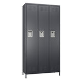 SUXXAN 3 Doors Storage Locker Combination with 6 Hooks,Industries Metal Locker for School Office Gym Home Employees Staff Sundries Room SUXXAN