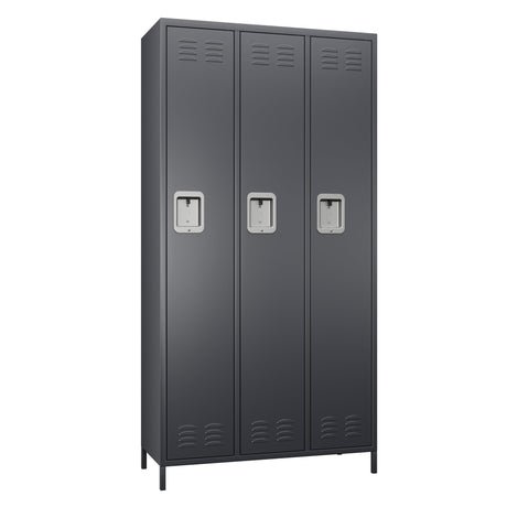 SUXXAN 3 Doors Storage Locker Combination with 6 Hooks,Industries Metal Locker for School Office Gym Home Employees Staff Sundries Room SUXXAN