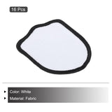 MECCANIXITY 16pcs Sublimation Patch Blank, 2.64 "x2" Fabric Iron-on Blank Heat Transfer Repair Patch for DIY Crafts Caps Clothes Shoes Bags Uniforms, White MECCANIXITY