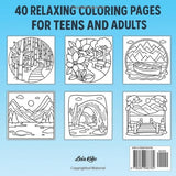 Cozy Nature: A Coloring Book for Adults and Teens with Simple, Calming Nature Scenes for Stress Relief (Bold & Easy Coloring) WoodArtSupply