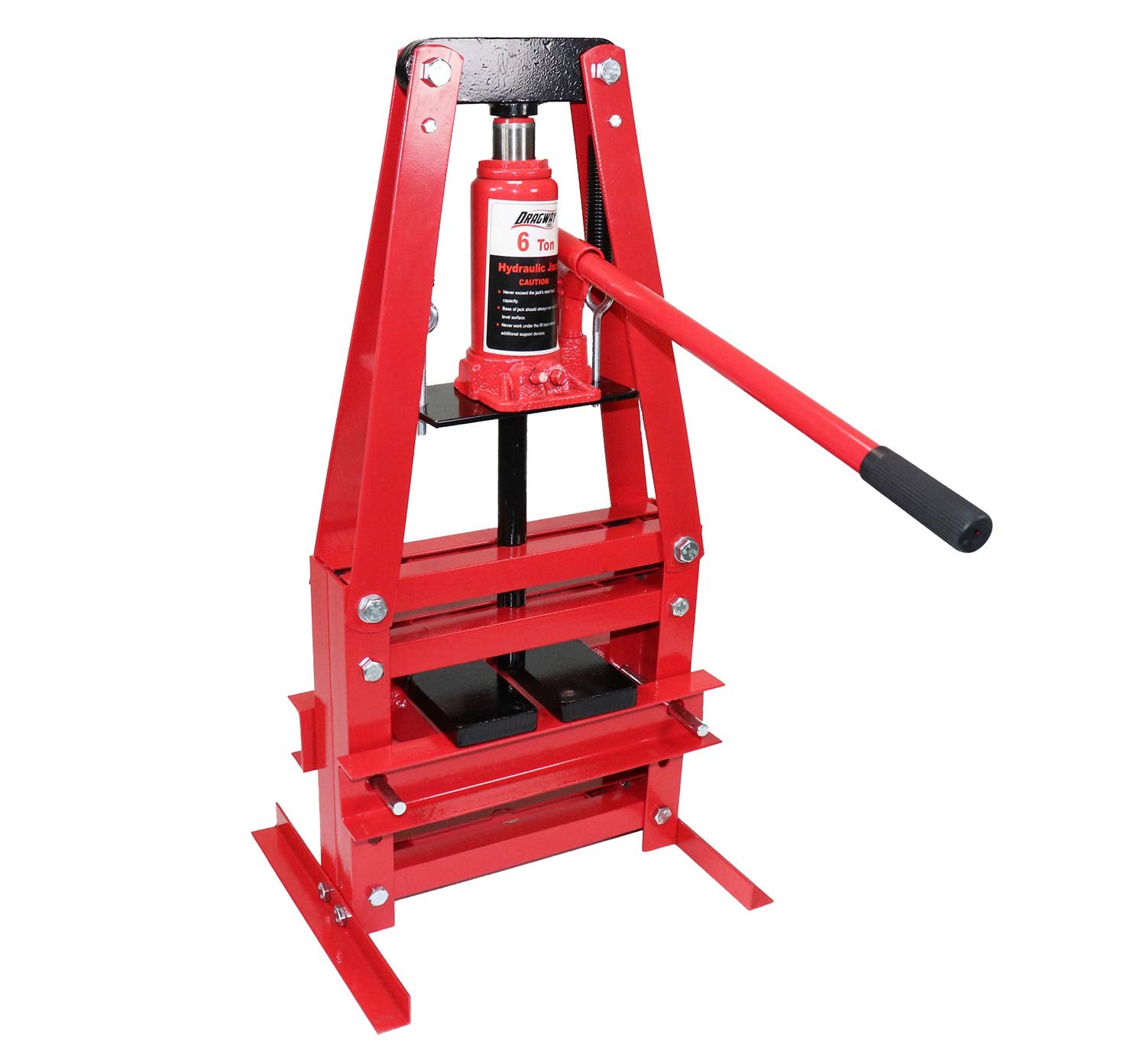 Dragway Tools 6-Ton Benchtop Hydraulic A-Frame Shop Press with Press Plates - WoodArtSupply