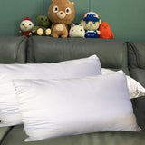 FUKiss 4 PCS 12" x 20" Plain White Sublimation Blanks Polyester Throw Pillow Case Cushion Cover Pillowcase for Sofa Vinyl Projects DIY Printing Decorative Square NO Pillow Insert FUKiss