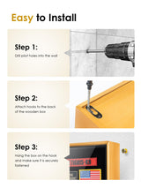 ONETIGRIS Hidden Gun Storage, Concealment Furniture Hidden Gun Safe Concealment Shelf Wall Safe Wooden Photo Frame, Wall Mounted Hidden Compartment Furniture with Patches Display Panel ONETIGRIS