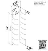VintageView W Series Wine Rack 2 - Single Depth, Metal Wall Mounted Wine Rack - Modern, Easy Access Wine Storage - Space Saving Wine Rack with 6 Bottle Storage Capacity (Matte Black) VintageView