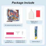 AMORARS 5D Diamond Painting Kit for Adults, American Flag Truck Diamond Art Beginners -Wolf Round Full Diamond Dot Gem Art Paintings, Suitable Gifts, and Home Decoration Crafts, 12x12Inch AMORARS