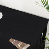 IBF Industrial Modern 5-Cube Storage Organizer Bookshelf in Black Oak, 47 Inch IBF