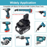 JFQWLE Adapter Compatible with Makita 18V LXT Lithium Battery BL1830 BL1850 BL1860 BL1840 to Replacement for Makita 18 Volt Ni-Cd/Ni-Mh Cordless Tool Battery JFQWLE