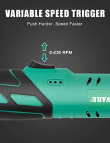 COMOWARE 3/8 Cordless Electric Ratchet Wrench Kit, 40ft-lbs Torque, 12V Power, 8 Sockets, LED Light, Fast Charger, Ergonomic Design COMOWARE