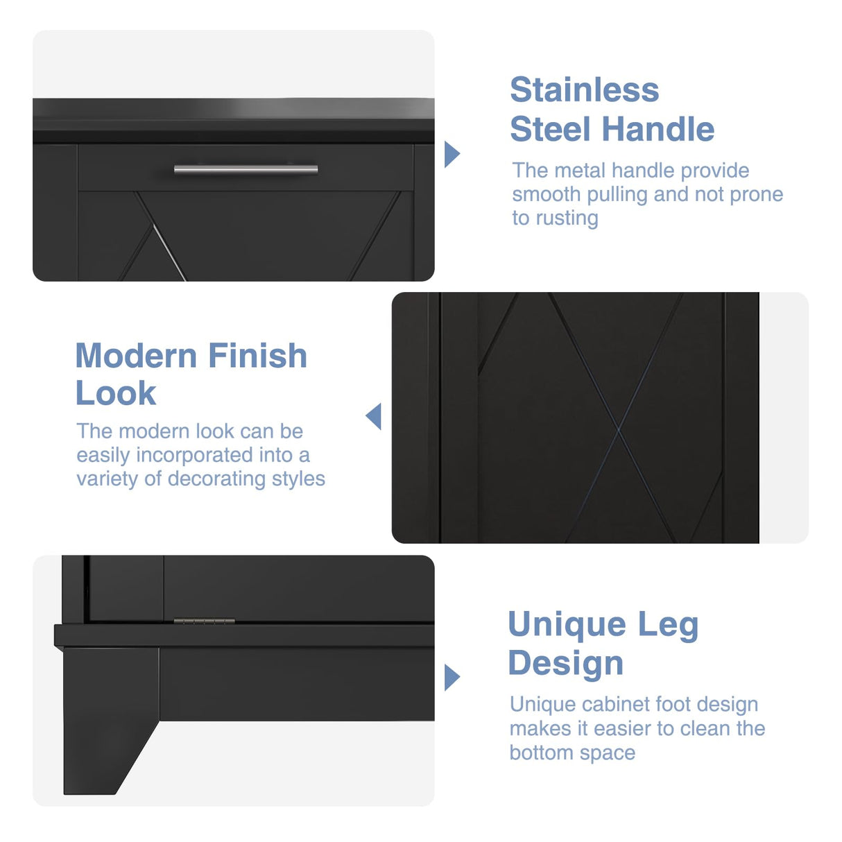 Halitaa Double Tilt Out Trash Cabinet, Free Standing 10 Gallon Recycling Trash Can Cabinet with Negative Ion and Deodorizing Function, for Kitchen Living Room, Black Halitaa