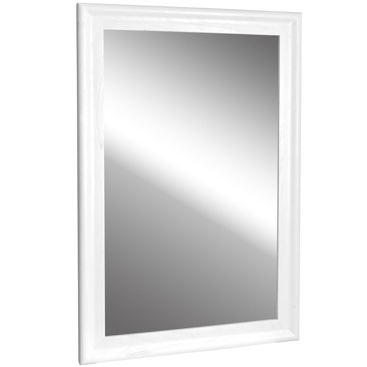 CULER White Wood Wall Mirror for Bathroom,Rectangle Rustic 24 x 36 inch Hanging Vanity Mirrors with Wooden Frame for Living Room,Bedroom,Entryway (24x36 inch, White) CULER