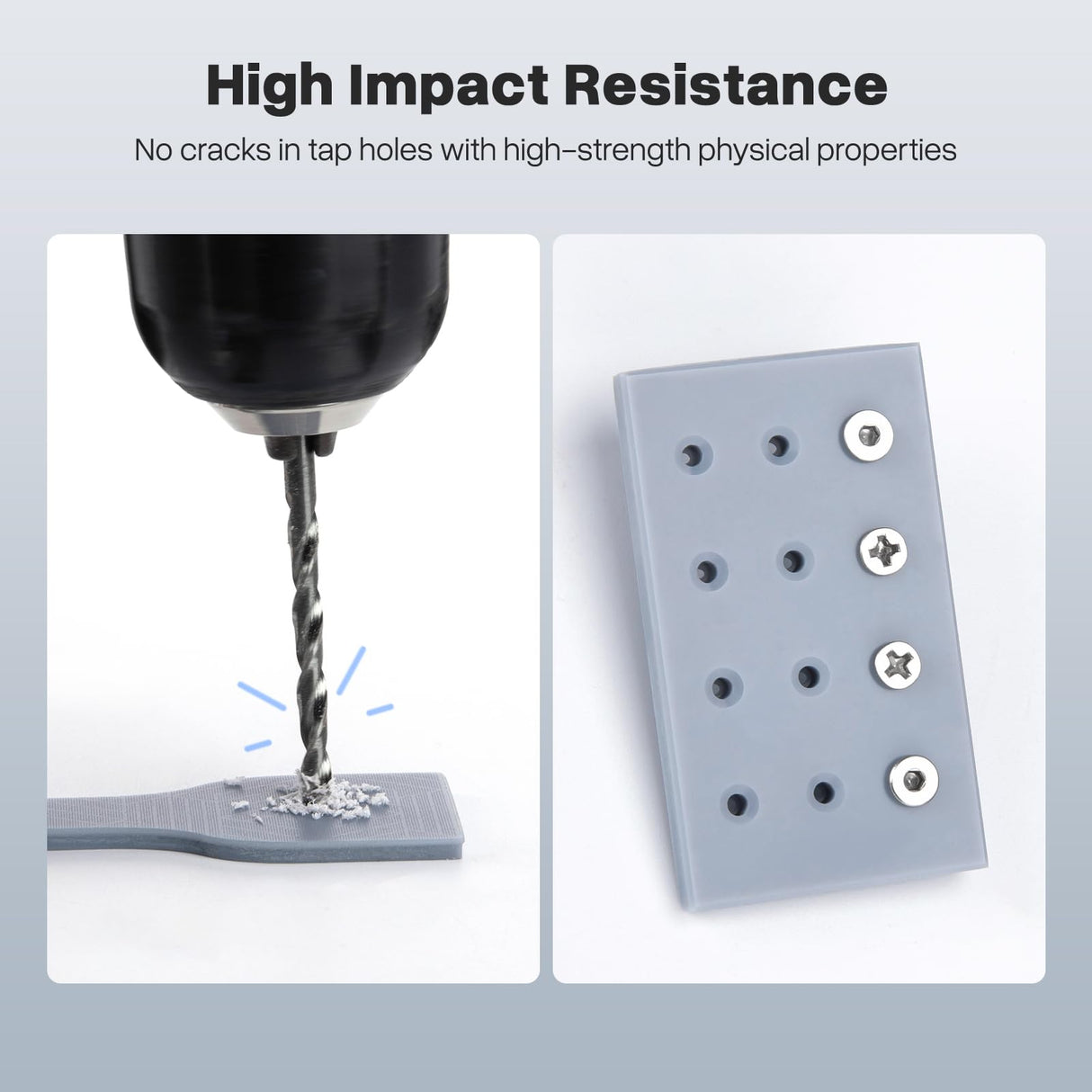 ELEGOO Tough Resin, 3D Printer Resin with High Impact Resistance and High Toughness, High Precision 3D Printing Resin for High Performance Printing, 3D Resin for DLP LCD 3D Printers, Grey 1000g ELEGOO