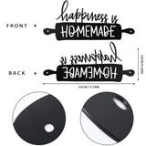 Funrous Kitchen Wall Art Decor Happiness Is Homemade Metal Sign Black Rustic Farmhouse Kitchen Decor Hanging Decorative Signs and Plaques for Home Dining Garden Room 13.8 x 6.3 Inch Funrous