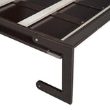 Merax Queen Size Murphy Bed Frame, Modern Wall Bed Can Be Folded into Cabinet, Chair with Cushion, Espresso Merax
