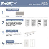 ClosetMaid Modular Storage Unit with 4 Drawers, Wood Closet Organizer, Stacking, Full Backer, Storage, Decorative Trim, White ClosetMaid