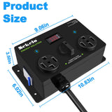 Manual EV Charging Switch for Dryer & EV, NEMA 14-30P to 14-30R & 14-50R, 240V, 25A Power Splitter Switch, with a Safety Breaker Switch, Hand-Operated Selector, Plug and Play Sekelo