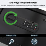 <1.2 cu.ft.>Goldenkey Small Digital Safe Box for Document with Electronic Keypad&Removable Shelf, Personal Safe for Home Office, Hotel, Silent Model, Wall&Floor Mount, 9.84"D x 13.78"W x 9.84"H GOLDENKEY