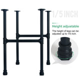 HouseAid 28 Inch Industrial Pipe Legs, Rustic Iron Legs for Custom Tables and Furniture, DIY Heavy Duty Metal Legs for Farmhouse Home Décor, Matte Black HouseAid
