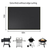 VCHOMY 40x60 Inch Under Grill Mat for Outdoor Grill Deck Patio Protector Extra Large Silicone Fireproof Waterproof Oil-Proof Fire Pit Matt BBQ Barbecue Pad VCHOMY