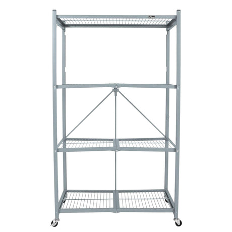 Origami 4-Tier Storage Shelves on Wheels, Steel Shelving Holds 1000 pounds, Heavy Duty Garage Storage & Organization, Closet Organizer, Utility Shelf Origami