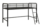DHP Jett Junior Twin Metal Loft Bed, Black DHP