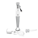 Immersion Hand Blender, UTALENT 3-in-1 8-Speed Stick Blender with Milk Frother, Egg Whisk for Smoothies, Coffee Milk Foam, Puree Baby Food, Sauces and Soups - White UTALENT