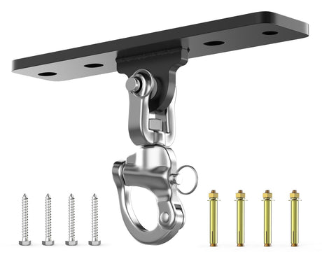 Eapele Punching Bag Hanger, Heavy Bag Ceiling Mount Holder for Hanging, 360° Swivel Boxing Bag Hanger for MMA Training, Muay Thai Bags, Heavy Duty Hook for Aerial Yoga, Porch Swings, Hammock Chairs Eapele