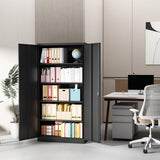Majnesvon Metal Storage Cabinet, 72" Locking Metal Storage Cabinet, with 2 Doors and 4 Adjustable Shelves, for Storage Office, Garage, Home, Majnesvon