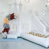 White Bounce House, Commercial White Castle 20x13ft Large Adults PVC Bounce House with Blower Inflatable Castle for Wedding Birthday Party Celebrations AIRMAT FACTORY