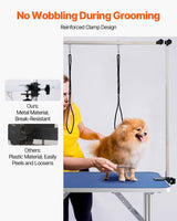VEVOR Pet Grooming Table, 36 x 24 Inch with 2 Height Adjustable Arms, 330LBS Static Weight Capacity, Foldable Dog Groom Station with No-Sit Haunch Holder with Grooming Loop, for Medium and Small Dogs VEVOR