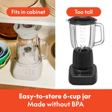 bella 10 Speed Countertop Blender, Juicer & Smoothie Maker, Fits-anywhere™ Kitchenware, Slim Flip & Store Design, Dishwasher Safe 48oz Capacity Pitcher & Lid, Stainless Steel Blade, 450 Watt, Oatmilk BELLA