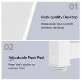 Tribesigns 2-Person Home Office Desk, 78.7" Extra Long Computer Desk, Double Workstation for Home Office, Work Desk for Two People (White) Tribesigns